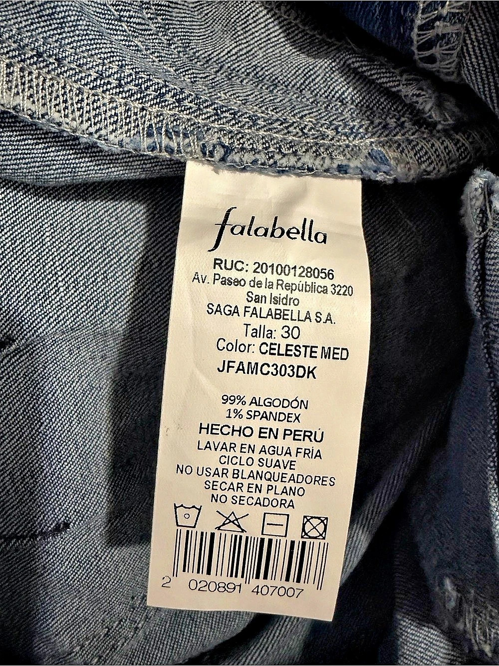 Falabella Denim Collection wide-leg jeans Wide Leg Blue Jeans Waist 27 NWT - Picture 5 of 11